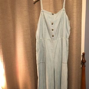 Blue pants romper